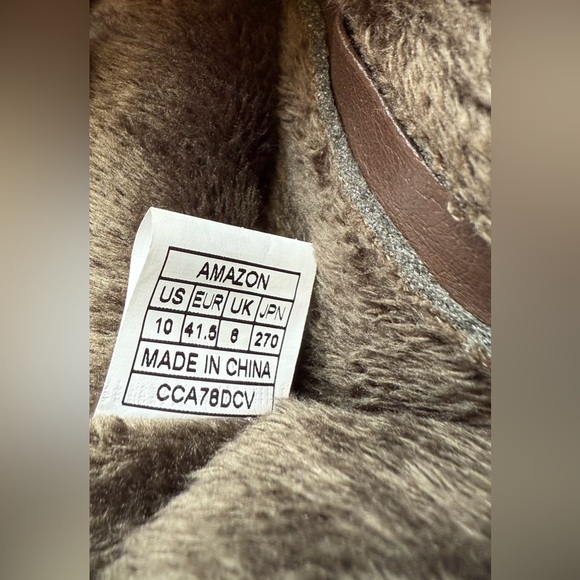 Women's Lace up Mid Calf Combat Boots Brown Size 10 NEW - Picture 8 of 11